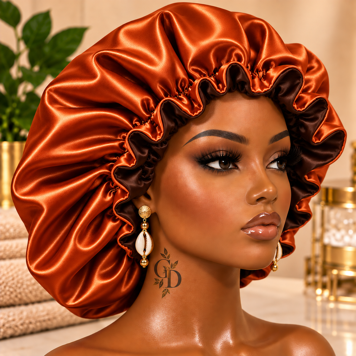 GLO BY DAYE Handmade Satin Hair Bonnet...Beauty Meets Protection